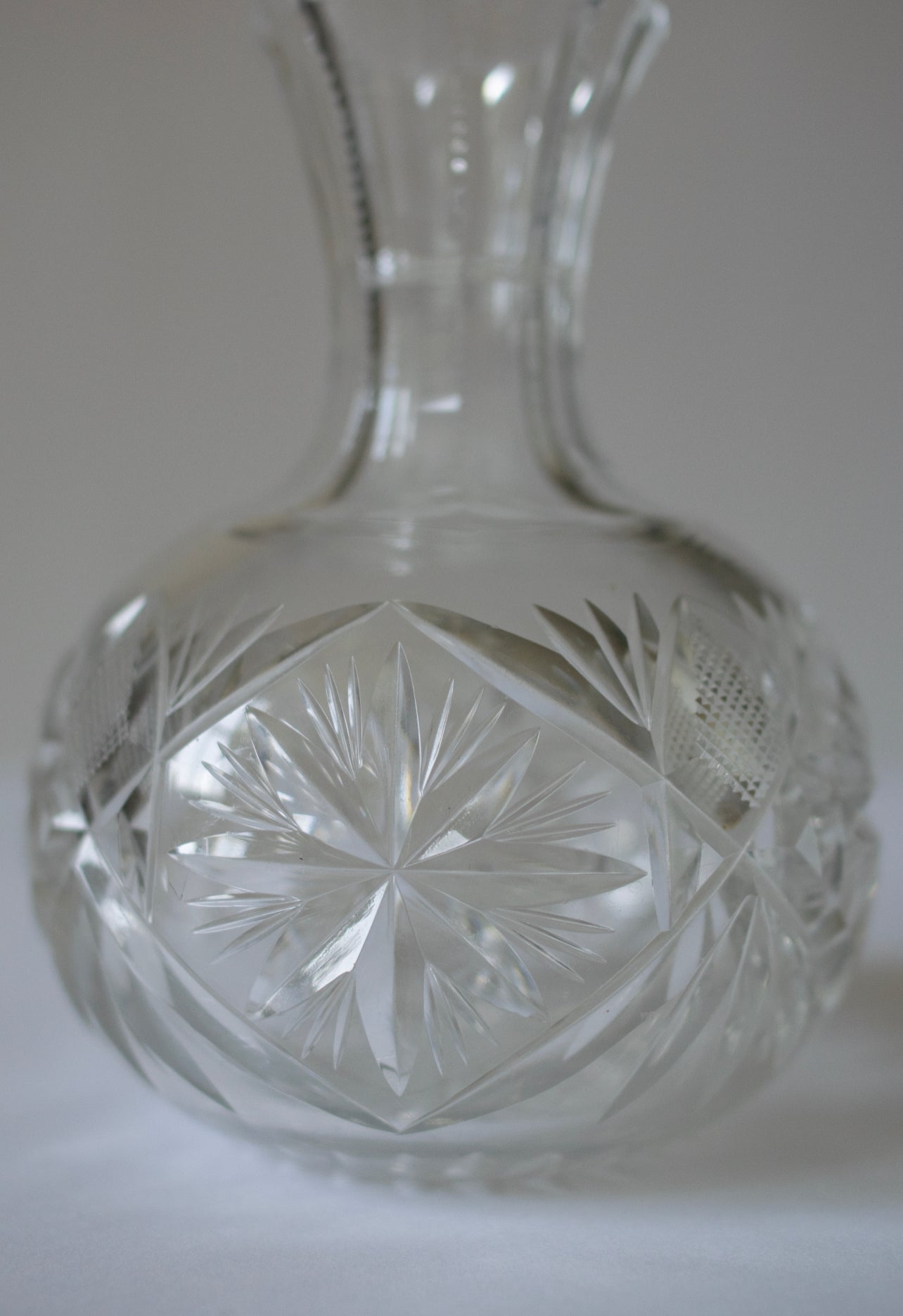 Vintage Crystal Cut Glass Decanter/Vase