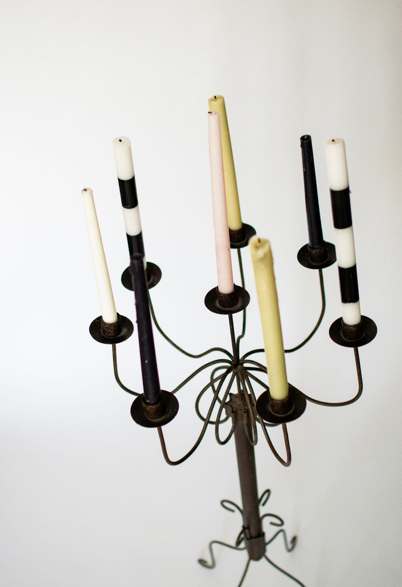 Antique Metal Floor Candelabra