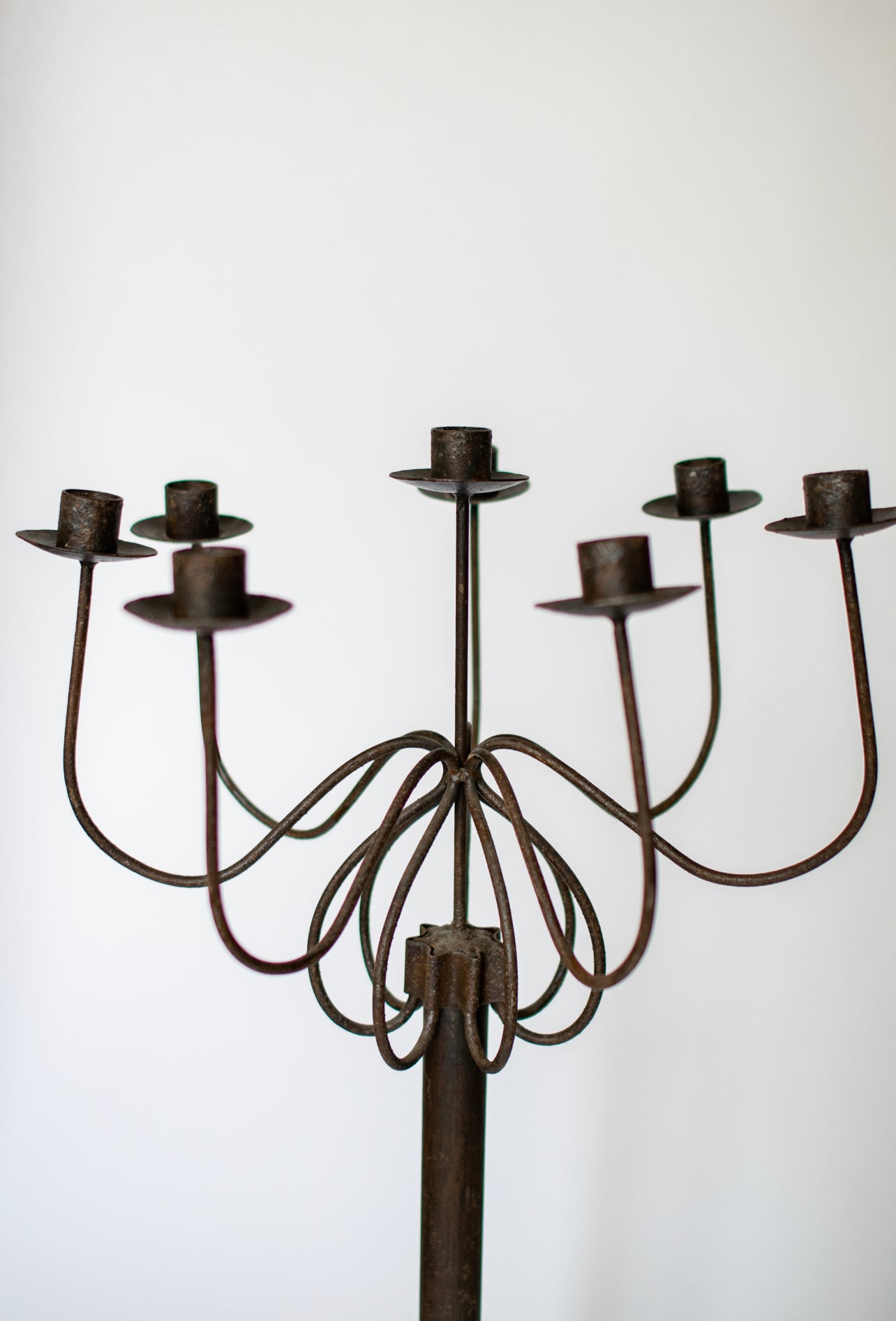 Antique Metal Floor Candelabra