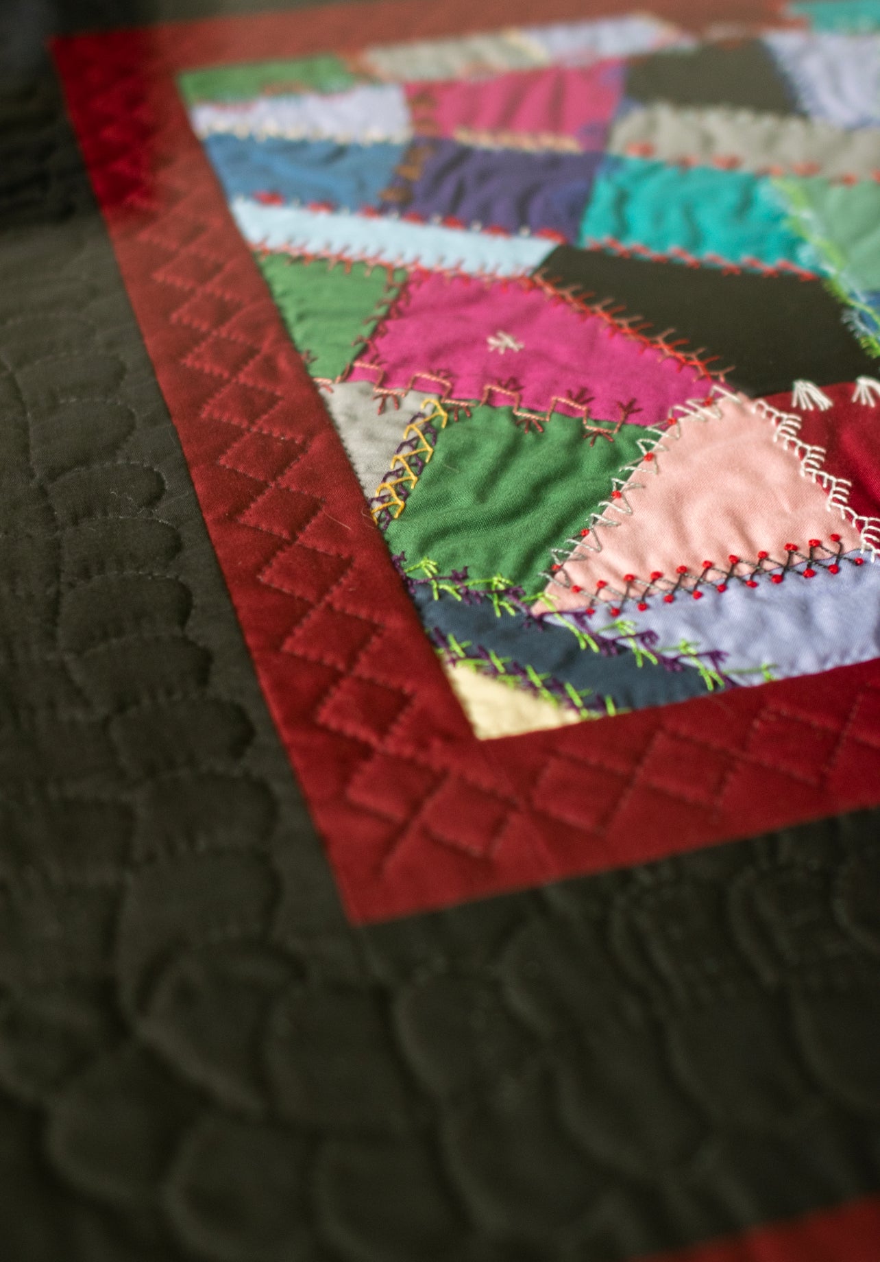 Framed Hand Crafted Primitive Quilt