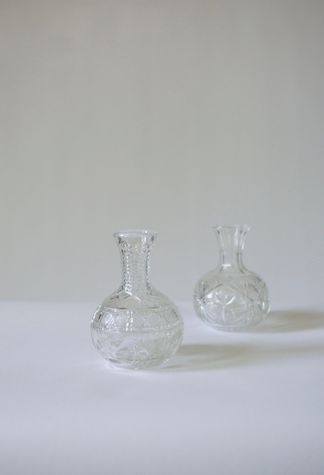 Vintage Crystal Cut Glass Decanter/Vase