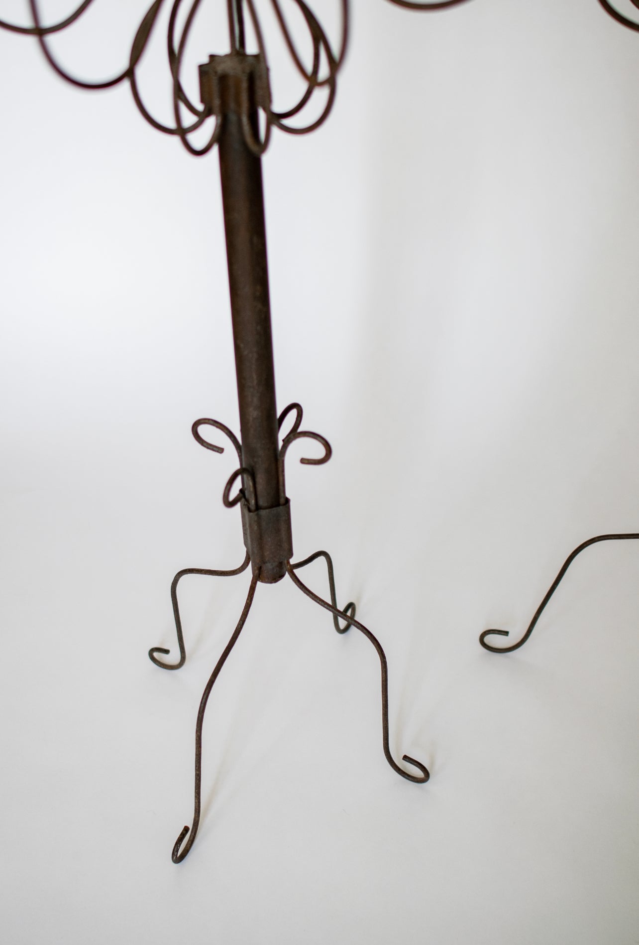 Antique Metal Floor Candelabra