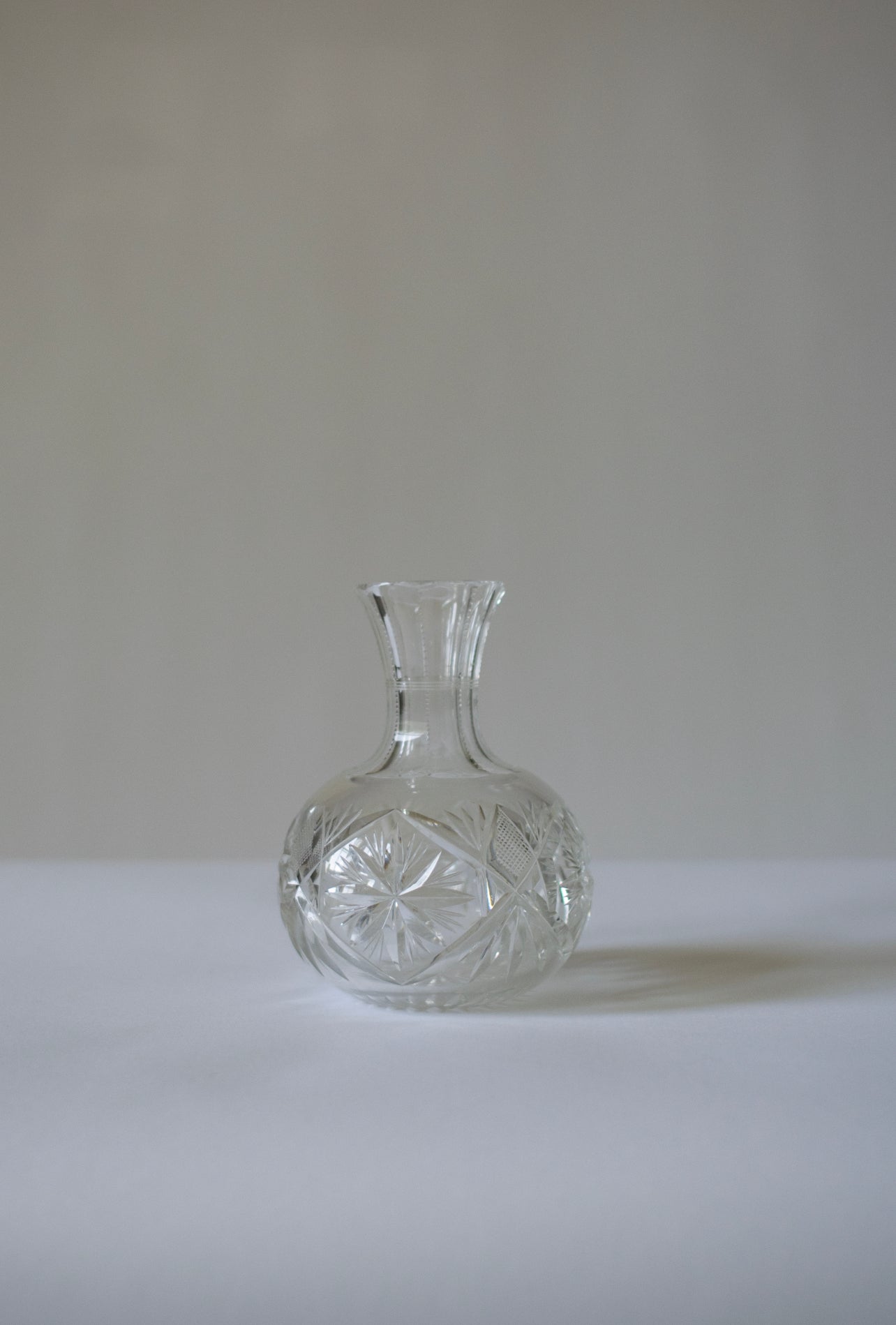 Vintage Crystal Cut Glass Decanter/Vase