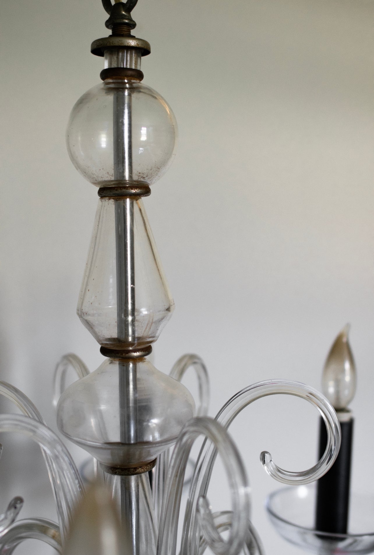 Vintage Crystal Glass Chandlier