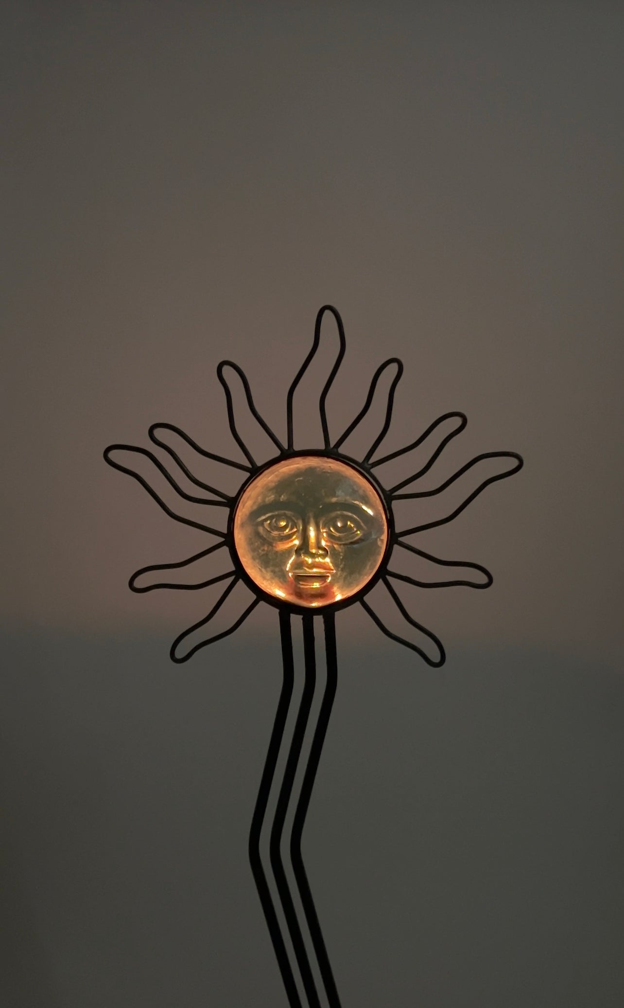 1990’s Sun Face Floor Candle Holder