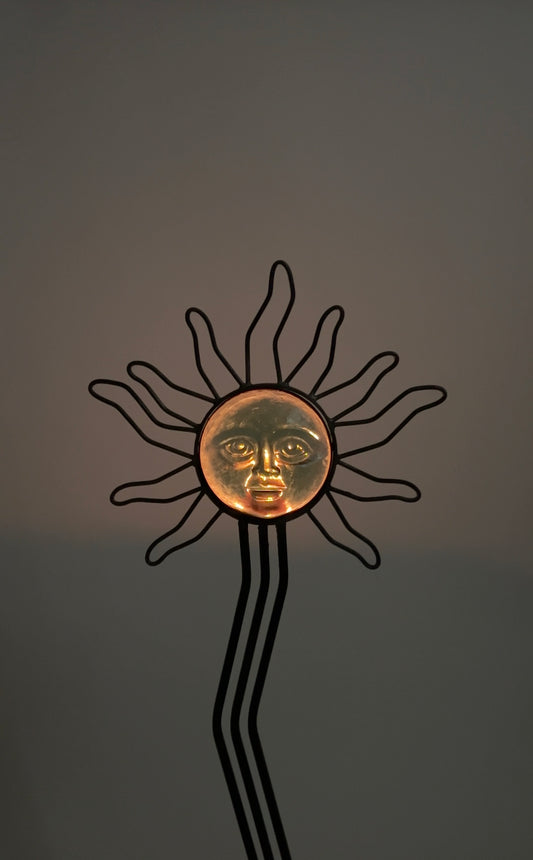 1990’s Sun Face Floor Candle Holder