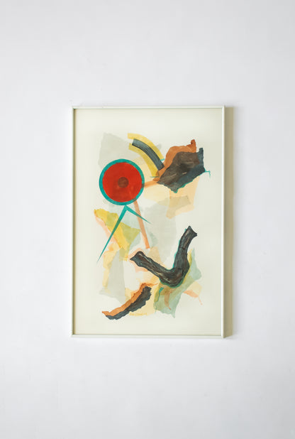 Mid Century Abstract Painting by Ellen Malsch