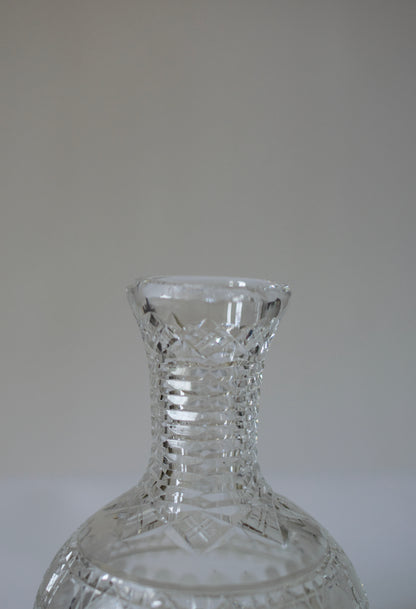 Vintage Cut Glass Decanter/Vase