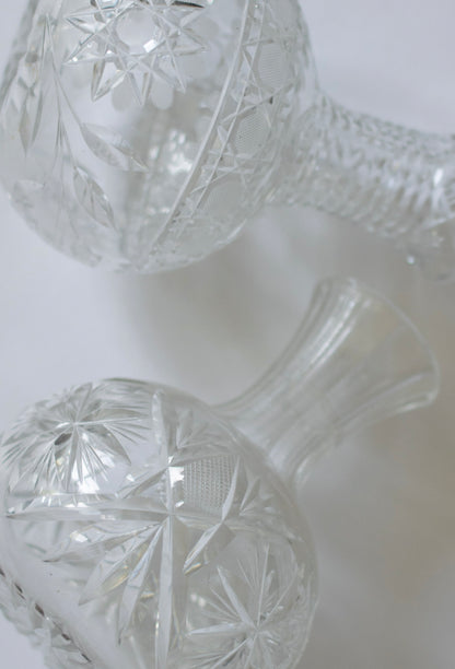 Vintage Crystal Cut Glass Decanter/Vase