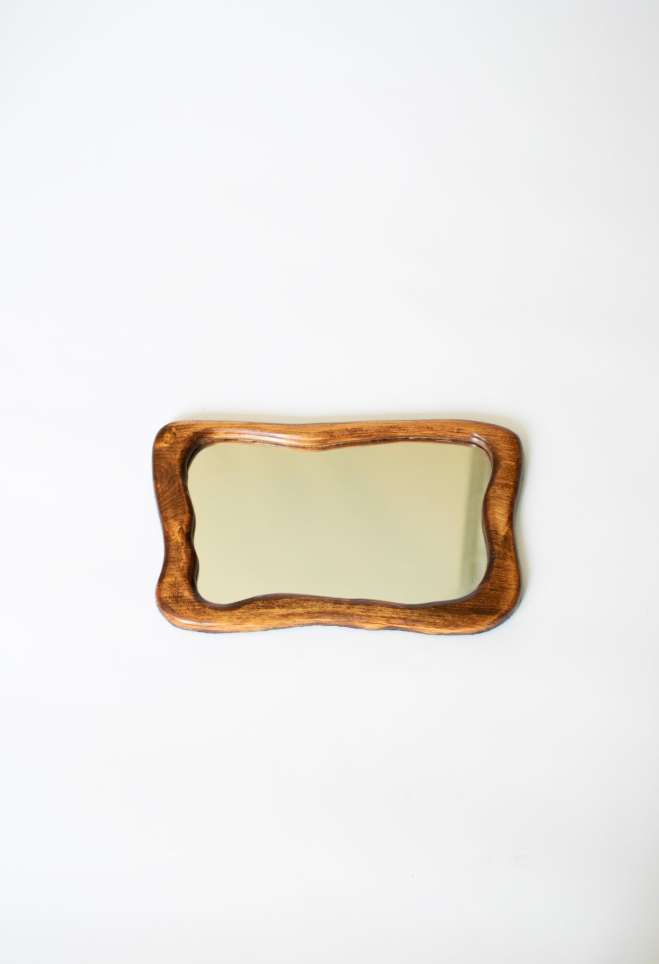 Handmade Wavy Wooden Mirror
