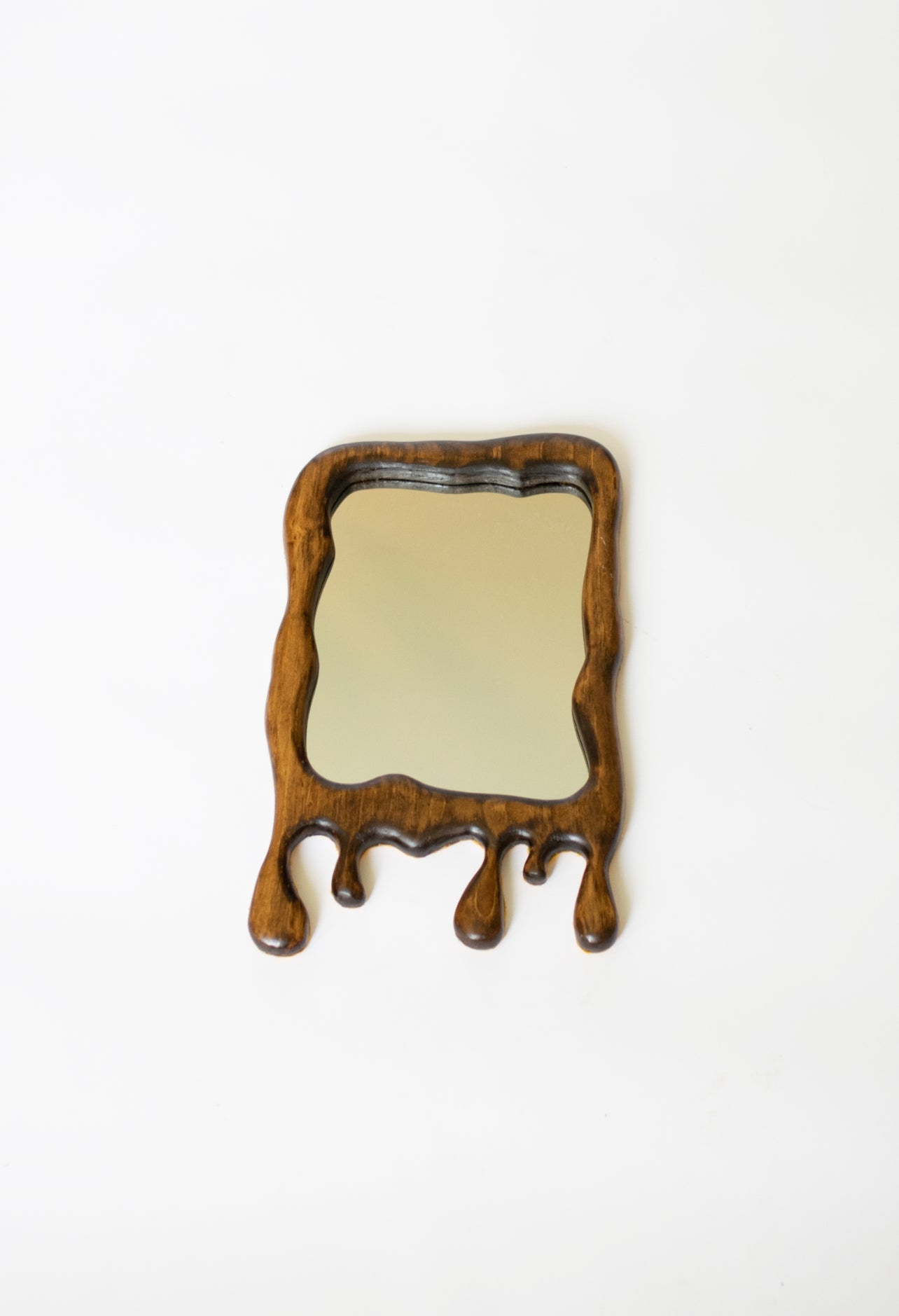 Handmade Wooden Drip Mirror
