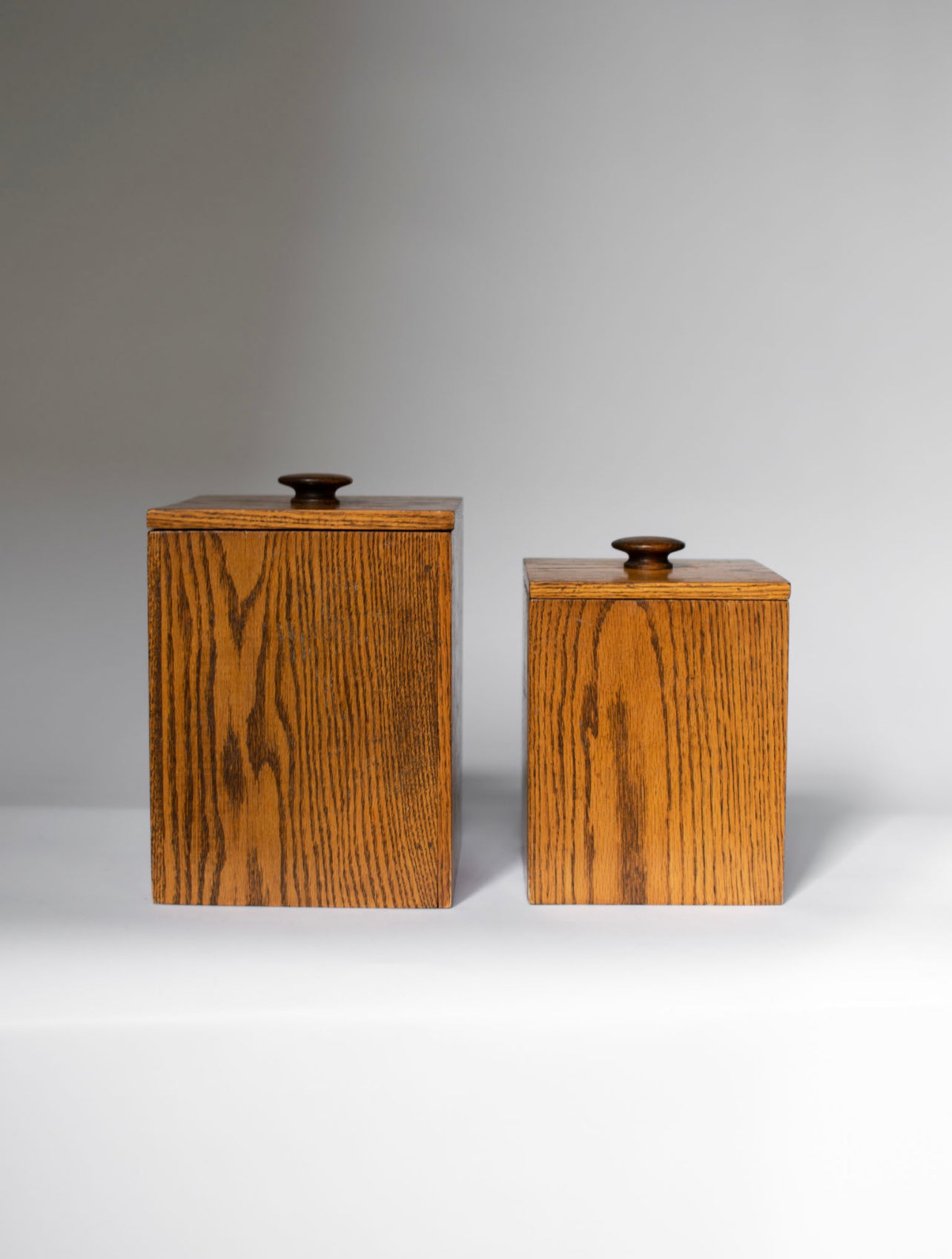 Vintage Oak Storage Boxes