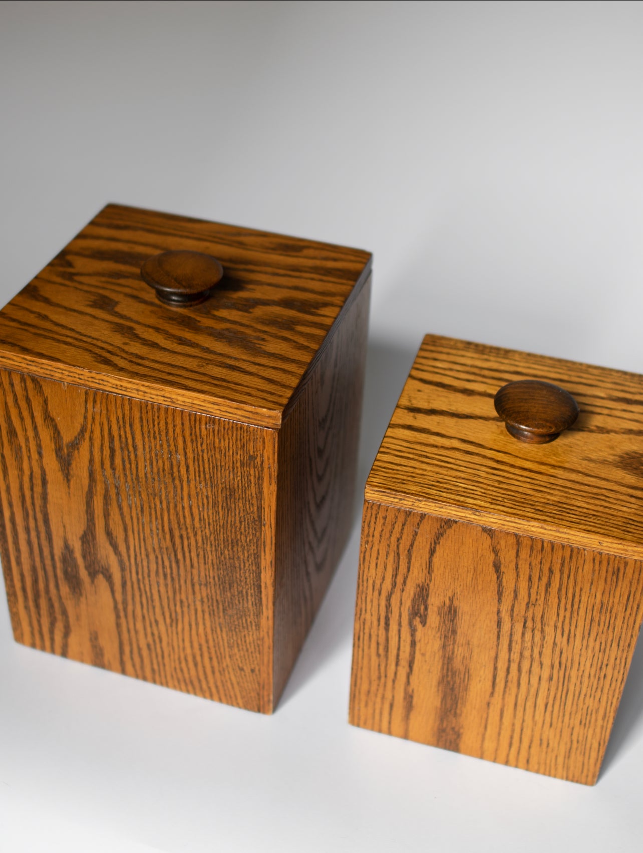 Vintage Oak Storage Boxes
